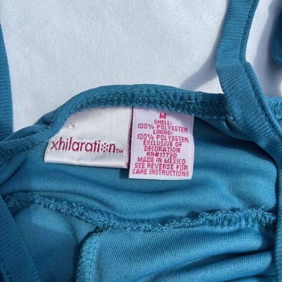Xhilaration‎ Y2K Babydoll Tank Size Medium Blue Green Beads Lined Vintage - Picture 3 of 6